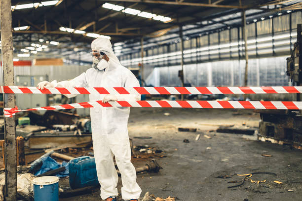 Professional Infectious Disease Decontamination technician working in Floral Park, NY